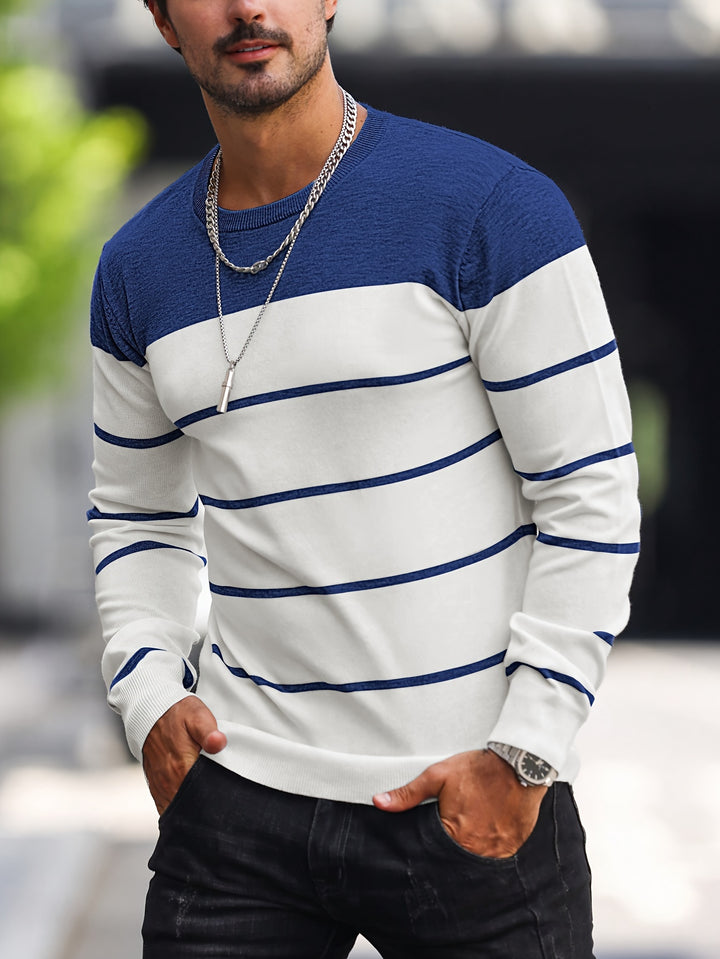 Harrison | Colour-Block Striped Sweater