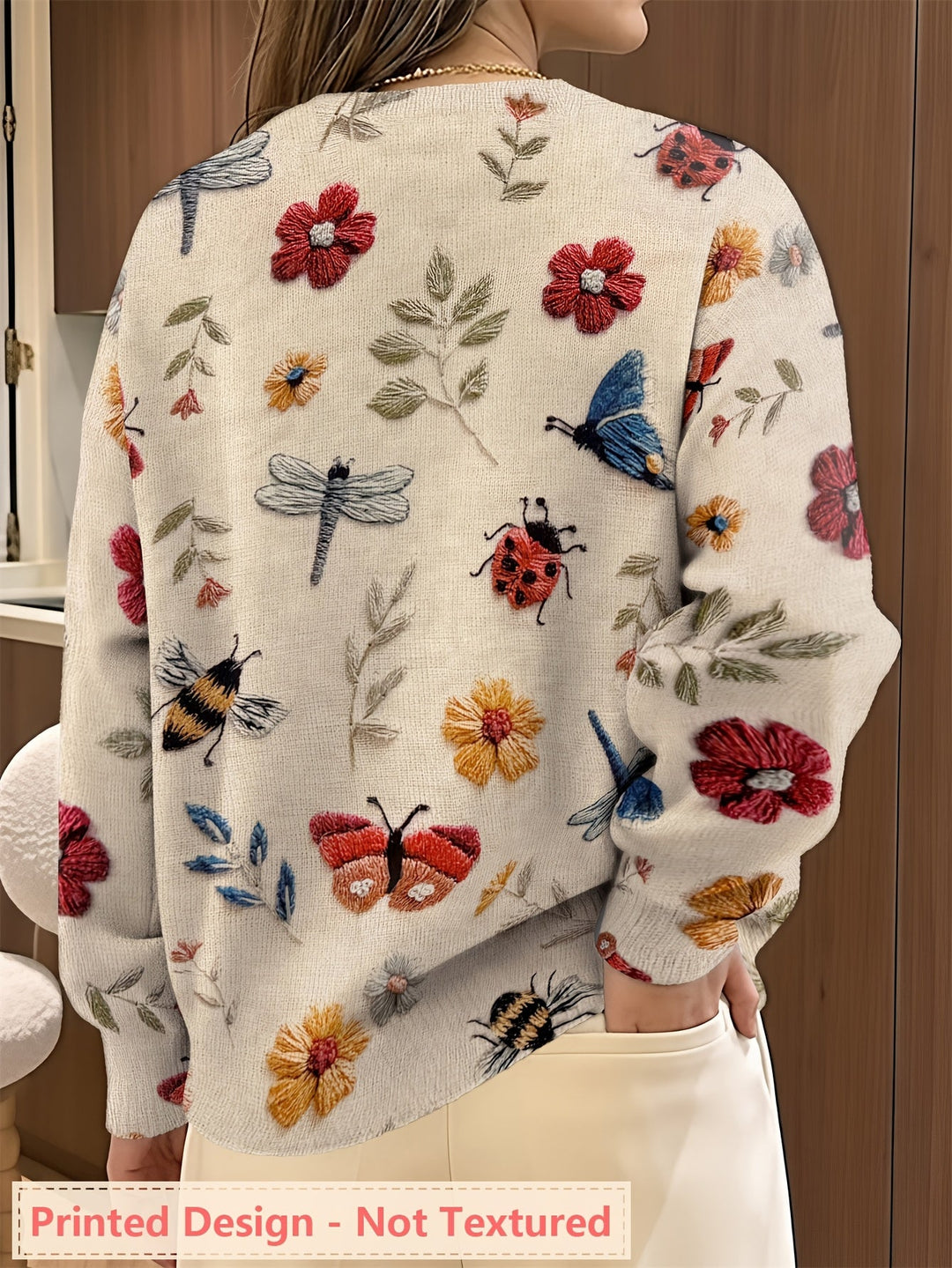 Sylvia | Embroidered Botanical Crewneck Jumper