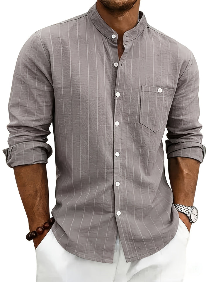 Nathaniel | Refined Striped Long-Sleeve Shirt