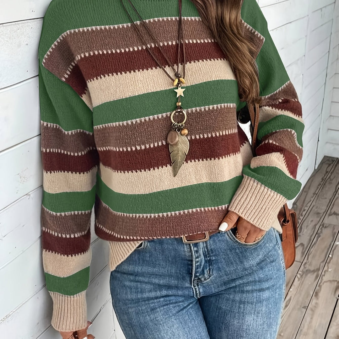 Isla | Striped Round-Neck Jumper