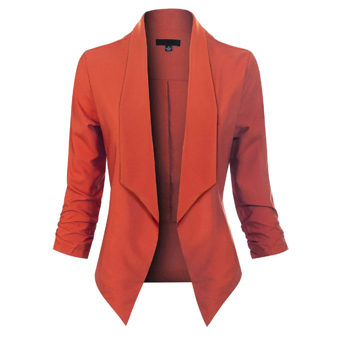 Camilla | Draped Open-Front Blazer