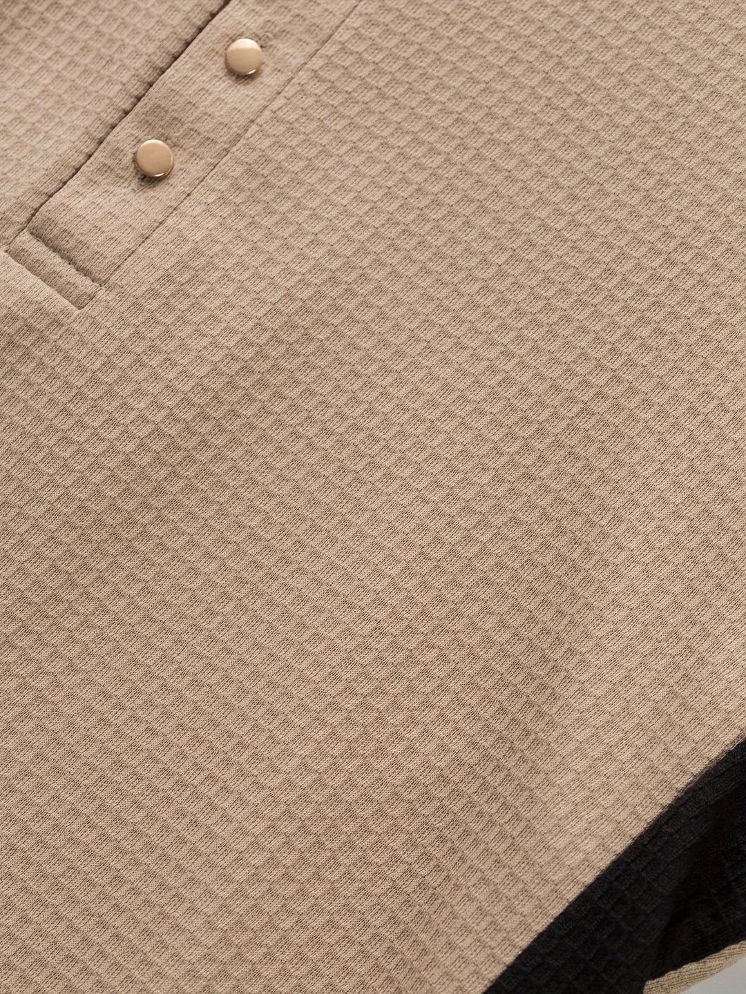 Bryce | Textured Contrast Henley Shirt