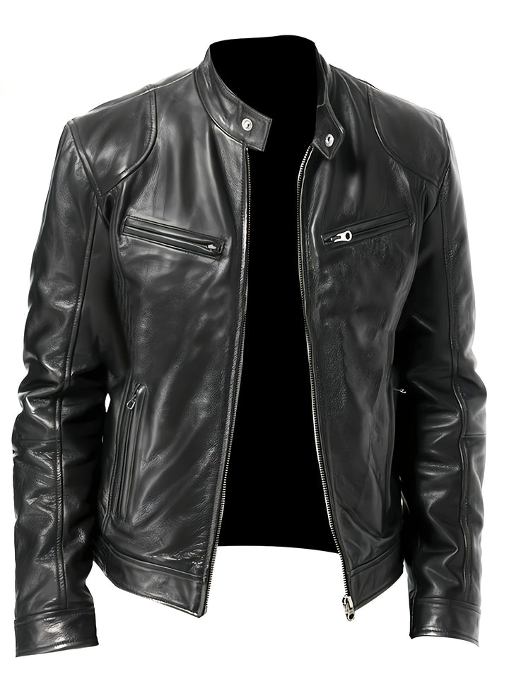 Roland | Stand-Collar Moto Jacket