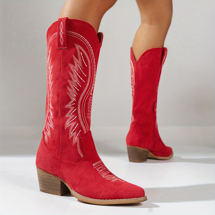 Willa | Embroidered Western Tall Boots