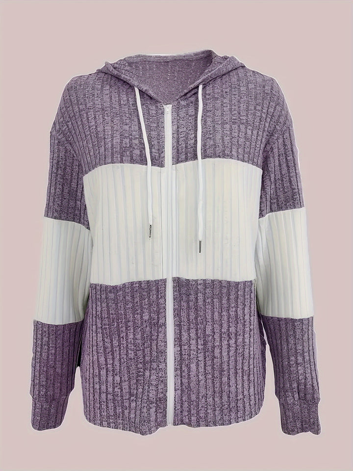 Lydia | Colour Block Hooded Jacket