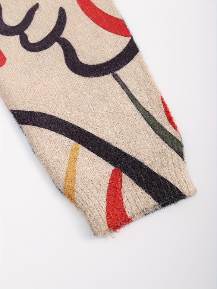 Saskia | Artful Abstract Jumper