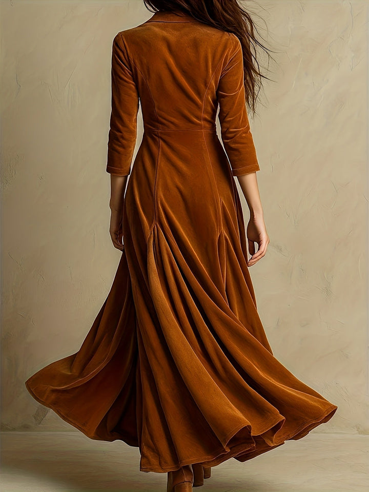 Lenora | Tailored Button-Front Maxi Dress
