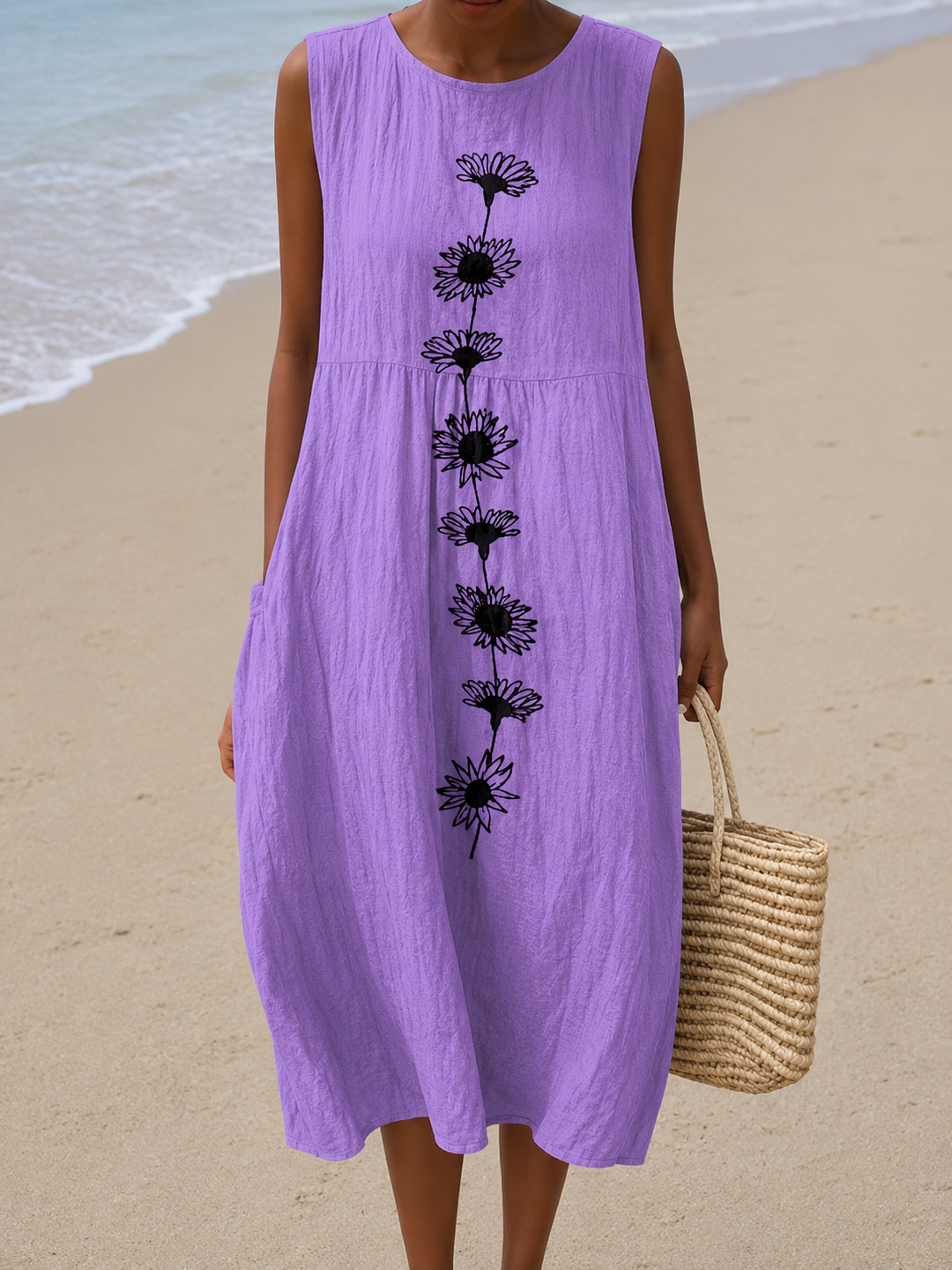 Susannah | Sleeveless Floral Midi Dress