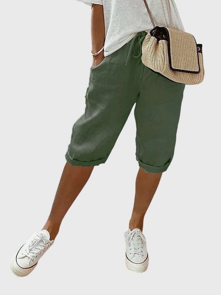 Roslyn | Relaxed Drawstring Capri Trousers