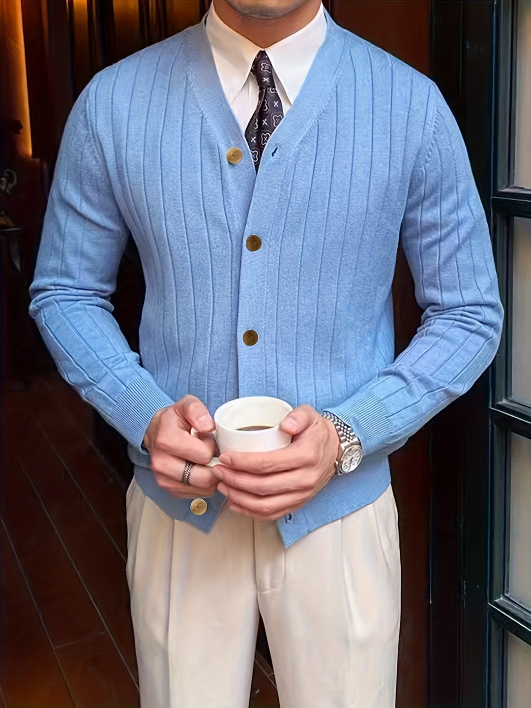 Chester | Ribbed Button-Up Cardigan