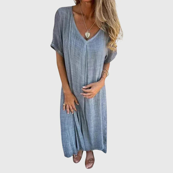 Petra | Relaxed V-Neck Midi Dress
