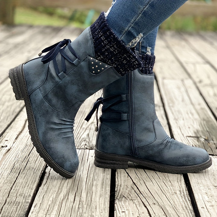 Dorothea | Cosy Lace-Up Mid-Calf Boots
