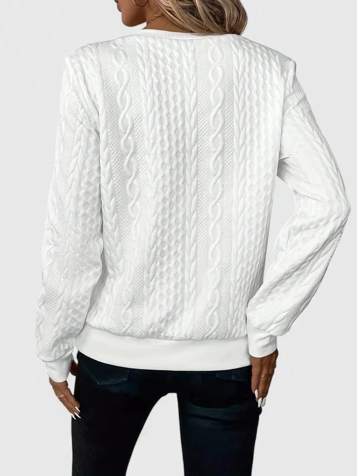 Celeste | Textured Quarter-Zip Sweater