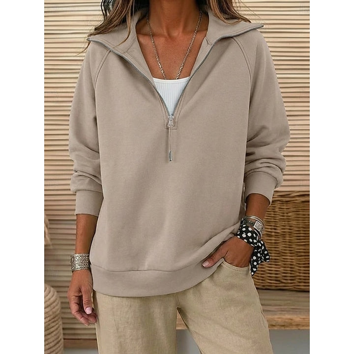 Sadie | Quarter-Zip Collared Sweatshirt