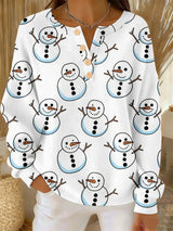 Carol | Festive Button-Neck Sweatshirt