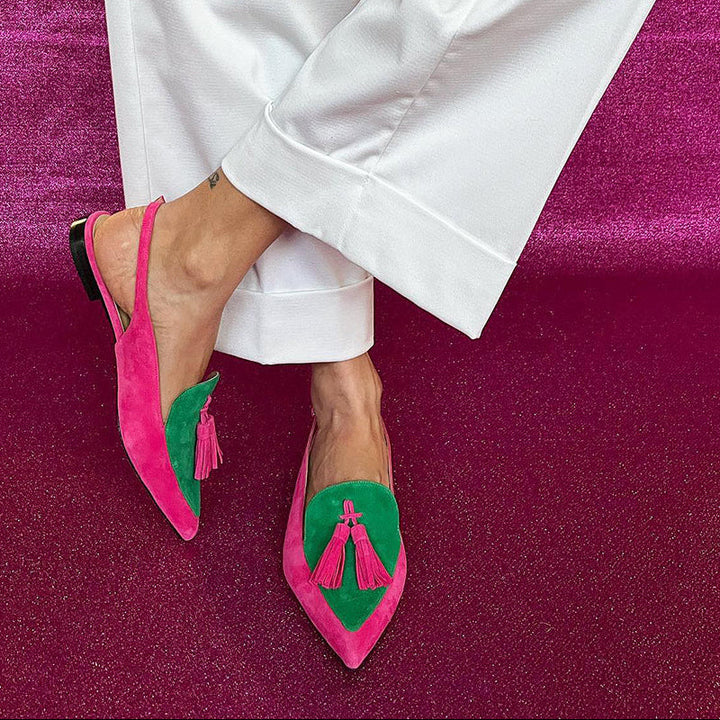 Pippa | Tasselled Slingback Flats