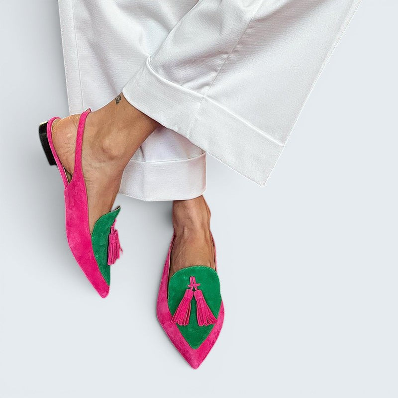 Pippa | Tasselled Slingback Flats