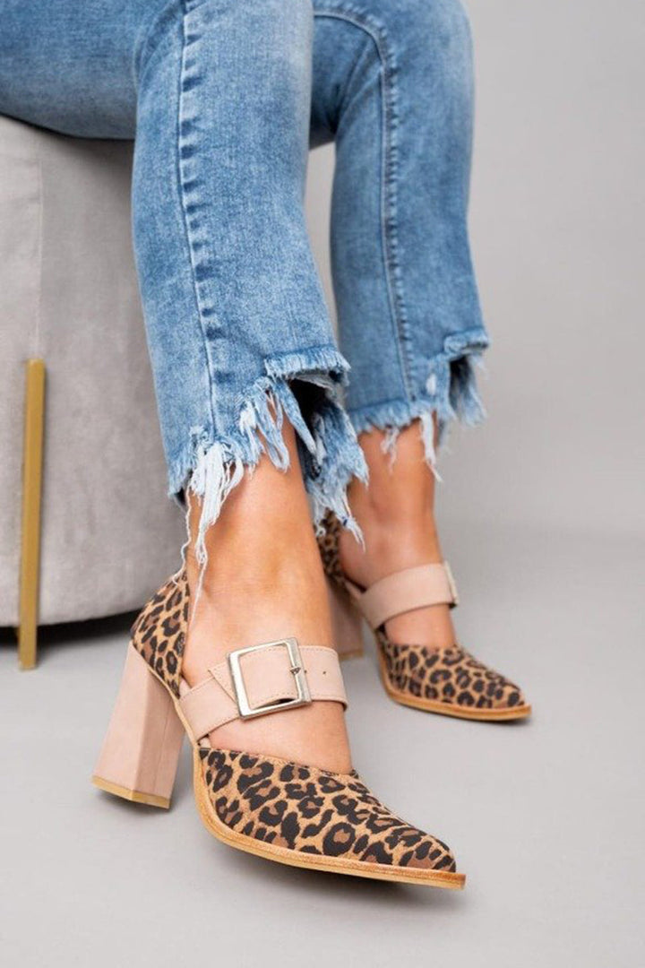 Roxanne | Pointed Block-Heel Slingbacks