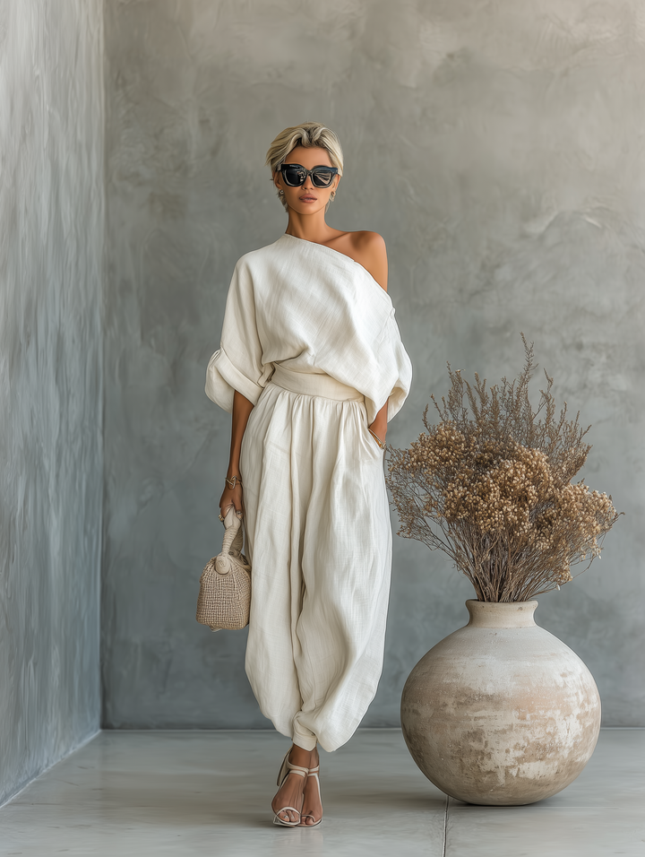 Elvira | Relaxed Off-Shoulder Two-Piece Set