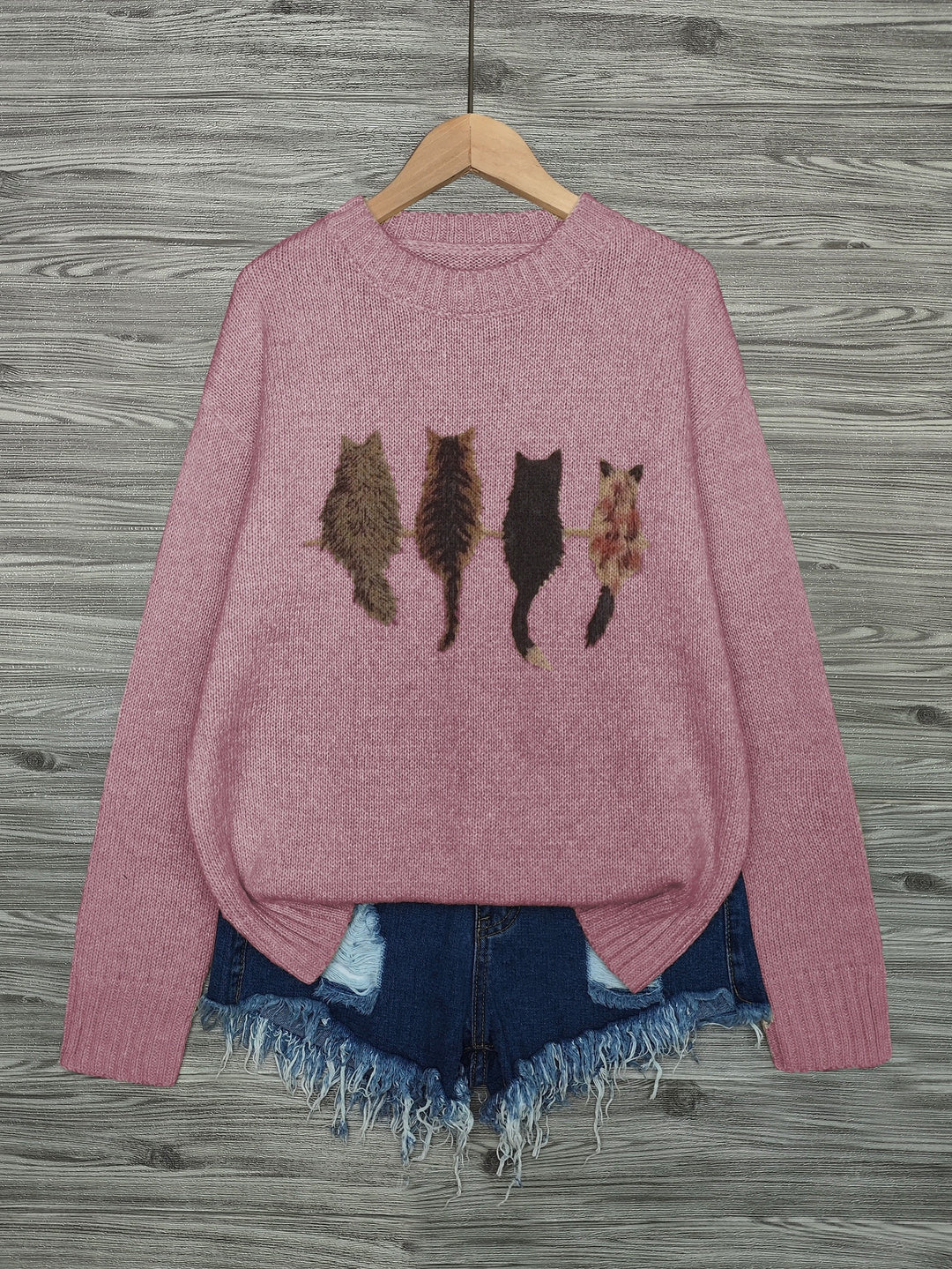 Winifred | Cosy Cat-Print Jumper