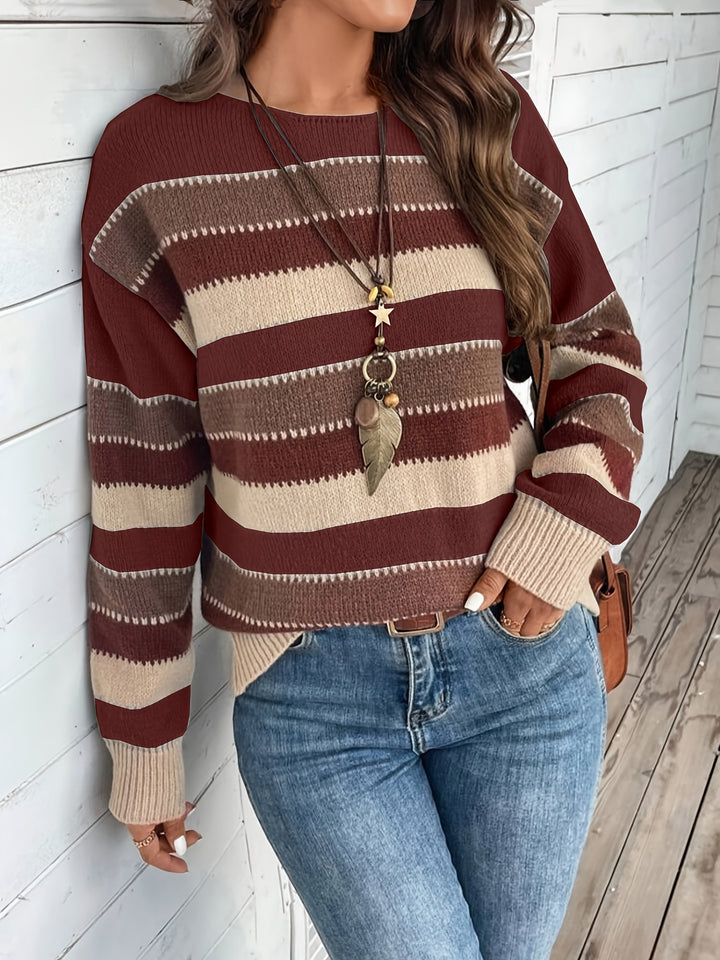 Isla | Striped Round-Neck Jumper