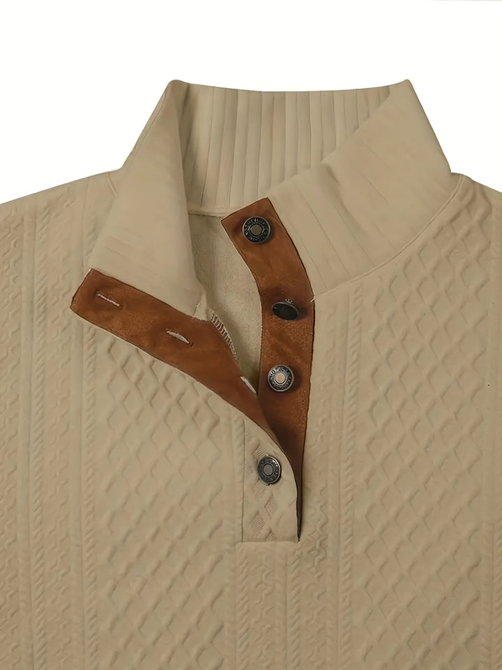 Donovan | Textured Stand-Collar Jumper