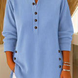 Corinne | Relaxed Button-Detail Top