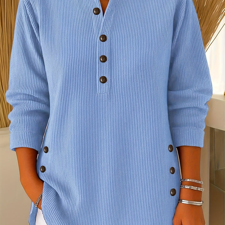 Corinne | Relaxed Button-Detail Top