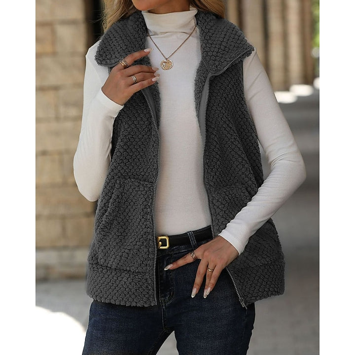 Antoinette | Textured Zip-Up Gilet