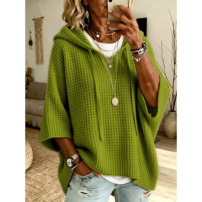 Bernice | Relaxed Waffle-Knit Hoodie