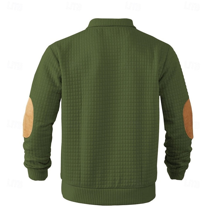 Emmett | Textured Button-Neck Pullover