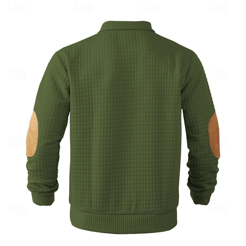 Warren | Textured Stand-Collar Sweatshirt