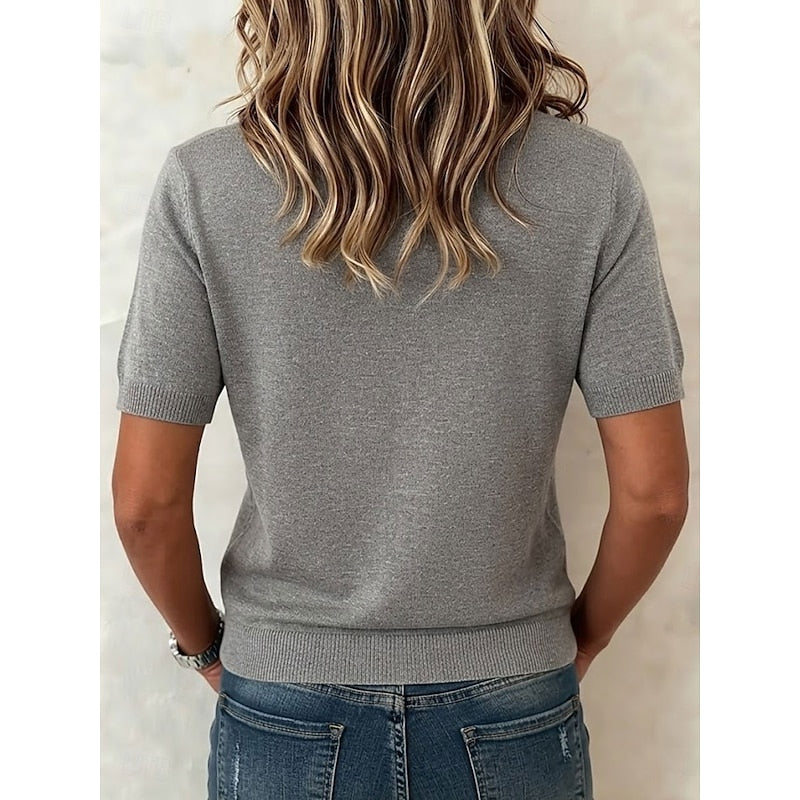 Odessa | Button-Front Short-Sleeve Top
