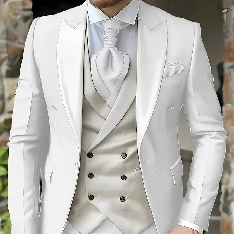 Cedric | Peaked-Lapel Tailored Three-Piece Set