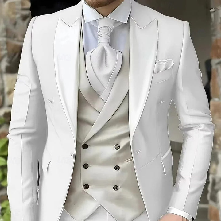 Cedric | Peaked-Lapel Tailored Three-Piece Set
