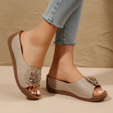 Fleur | Blossom Wedge Sandals