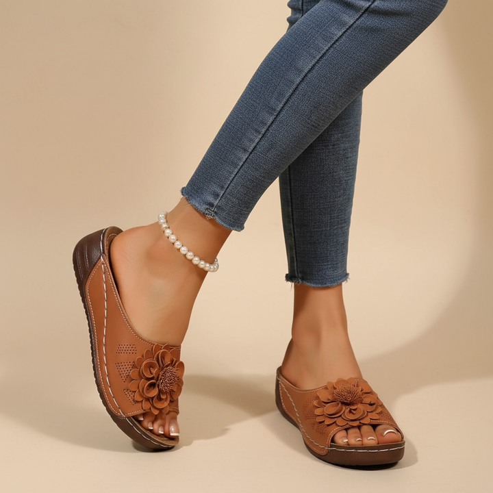 Fleur | Blossom Wedge Sandals