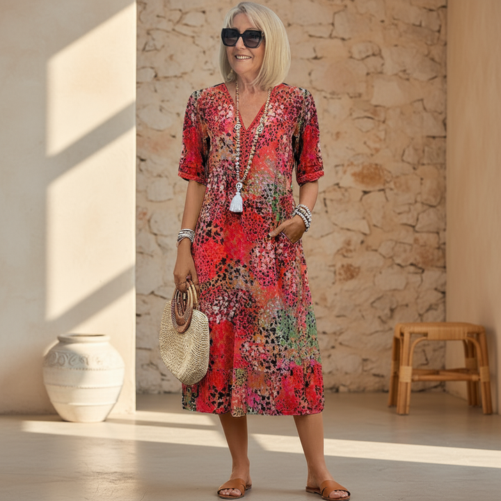 Penelope | Free-Spirited Print Midi Dress