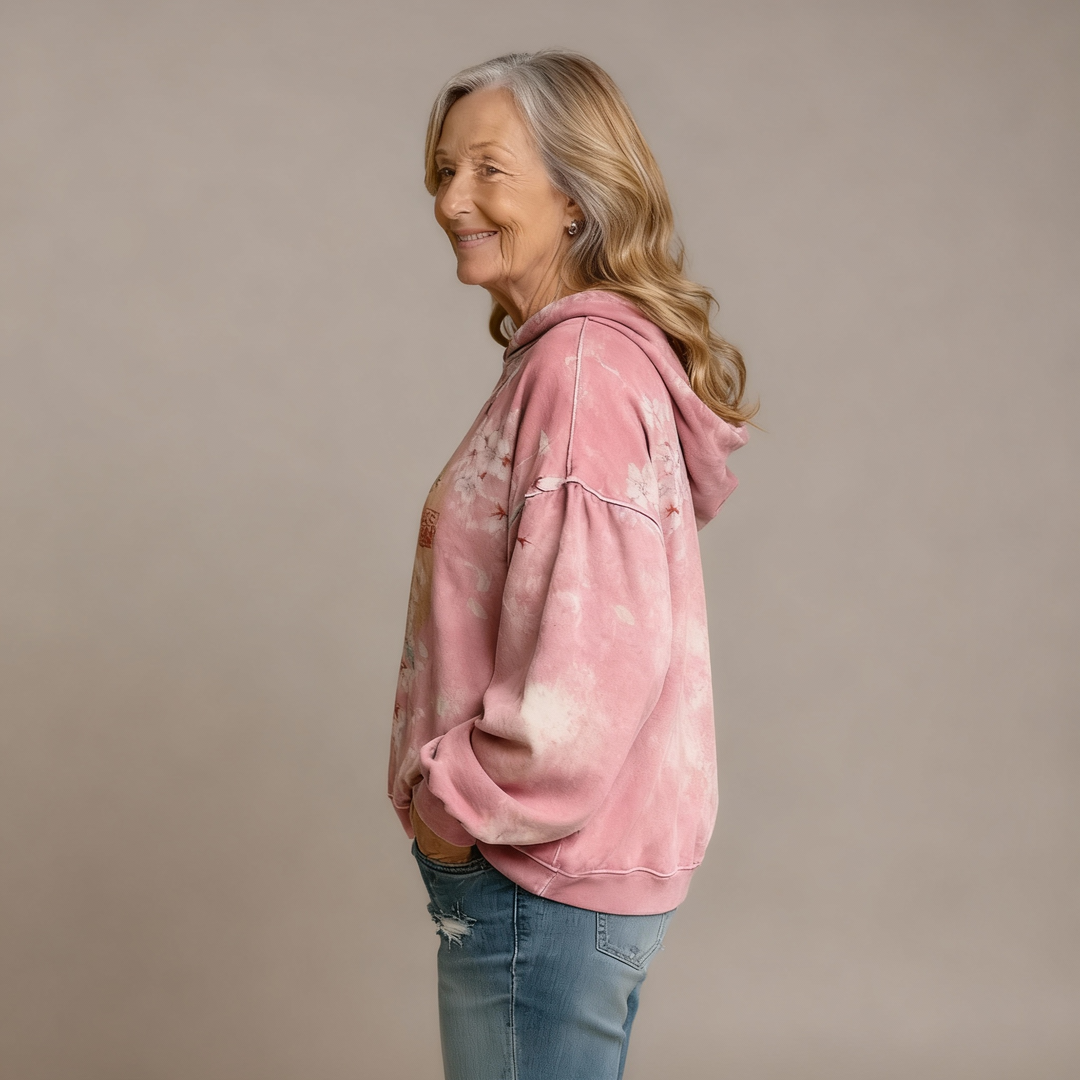 Roselle | Relaxed Blossom-Print Hoodie