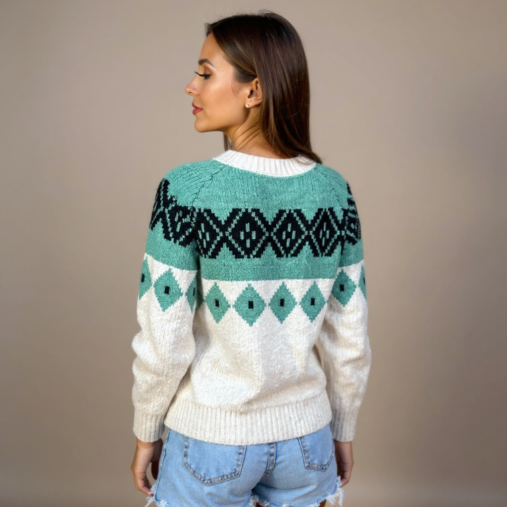 Marlee | Patterned Button-Front Cardigan