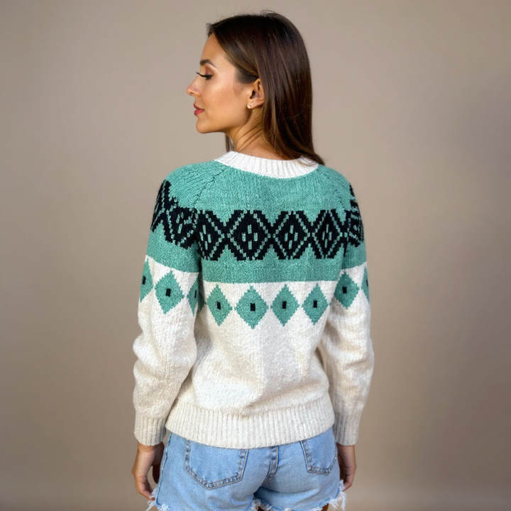 Marlee | Patterned Button-Front Cardigan