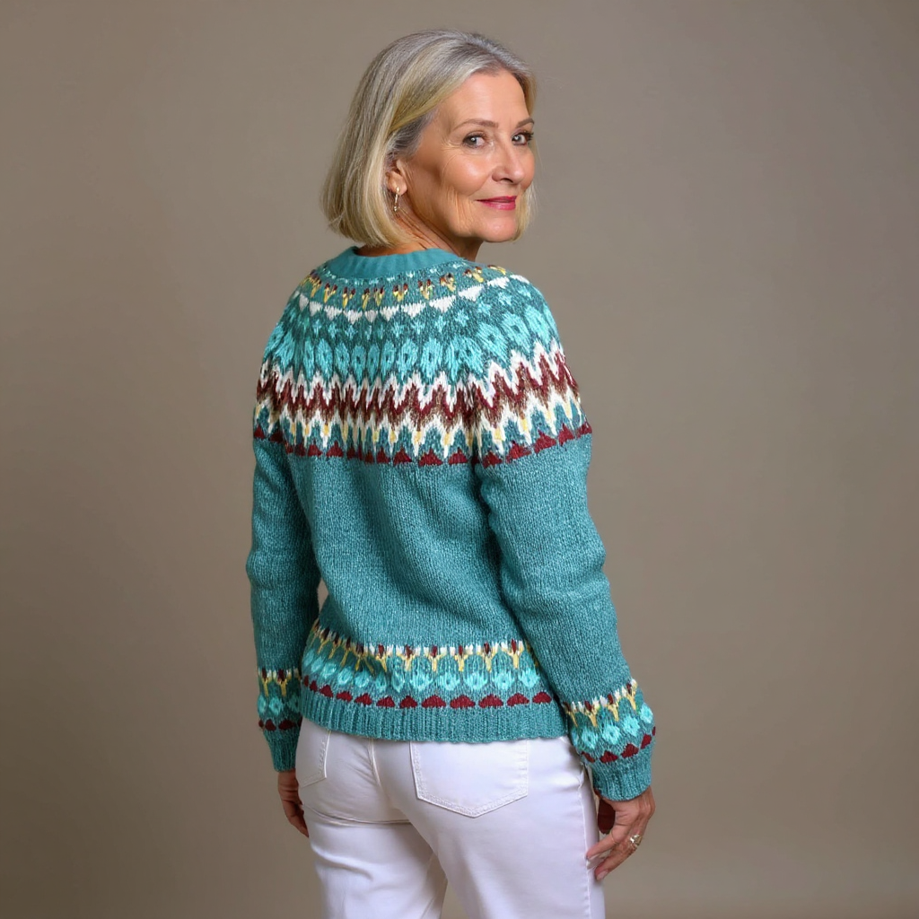 Liv | Nordic Patterned Knit Cardigan