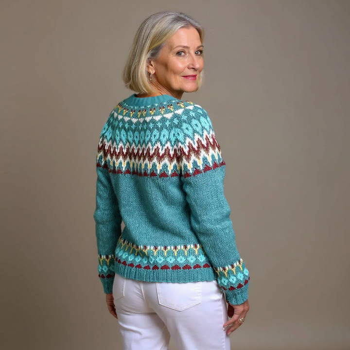 Liv | Nordic Patterned Knit Cardigan