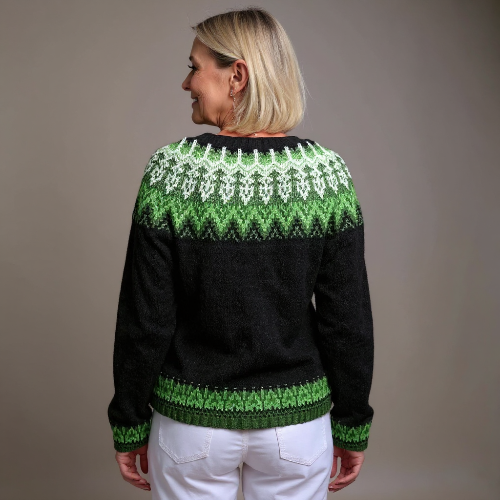 Karin | Patterned Nordic Knit Cardigan