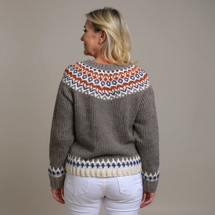 Adelheid | Nordic Pattern Knit Cardigan
