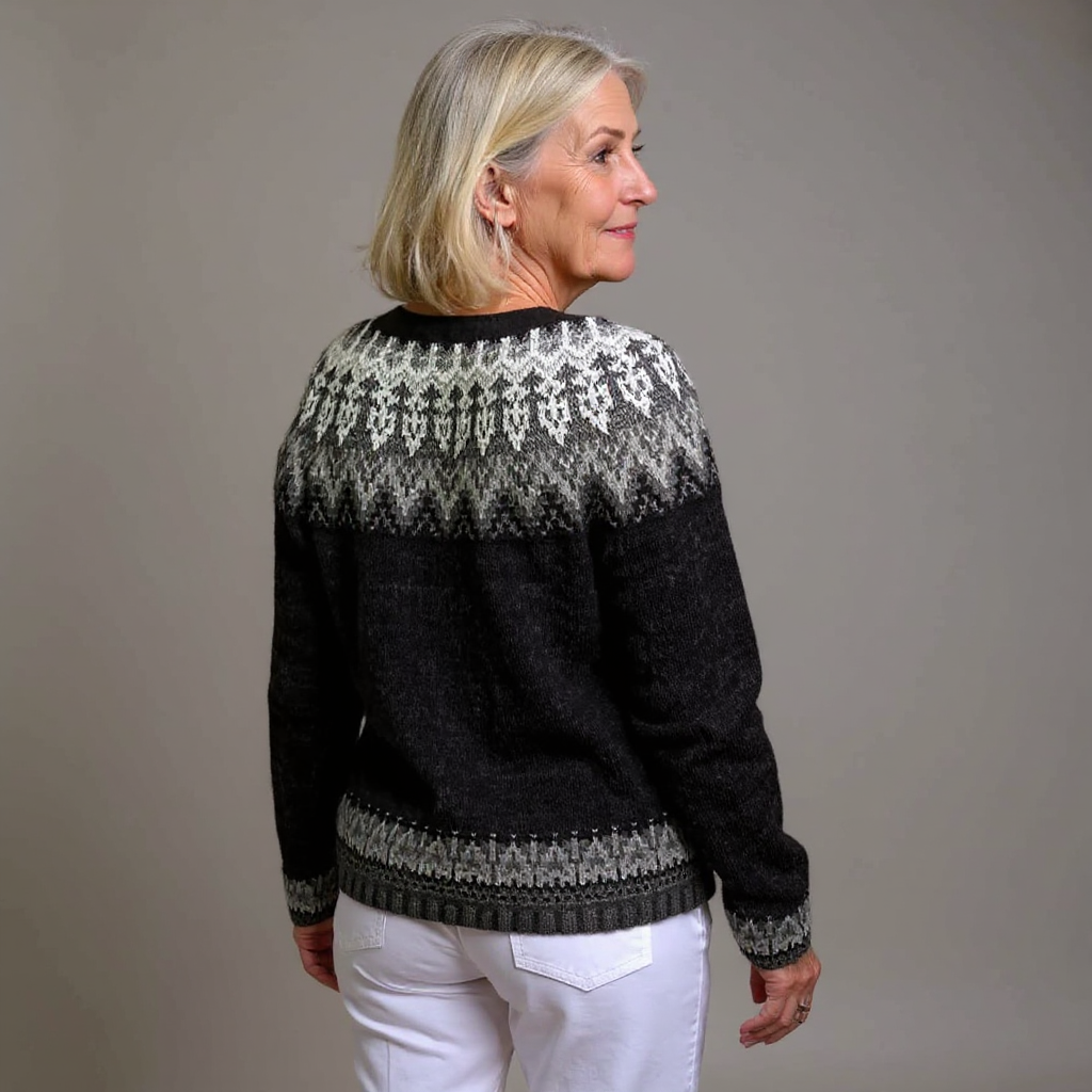 Britta | Nordic Pattern Button Cardigan