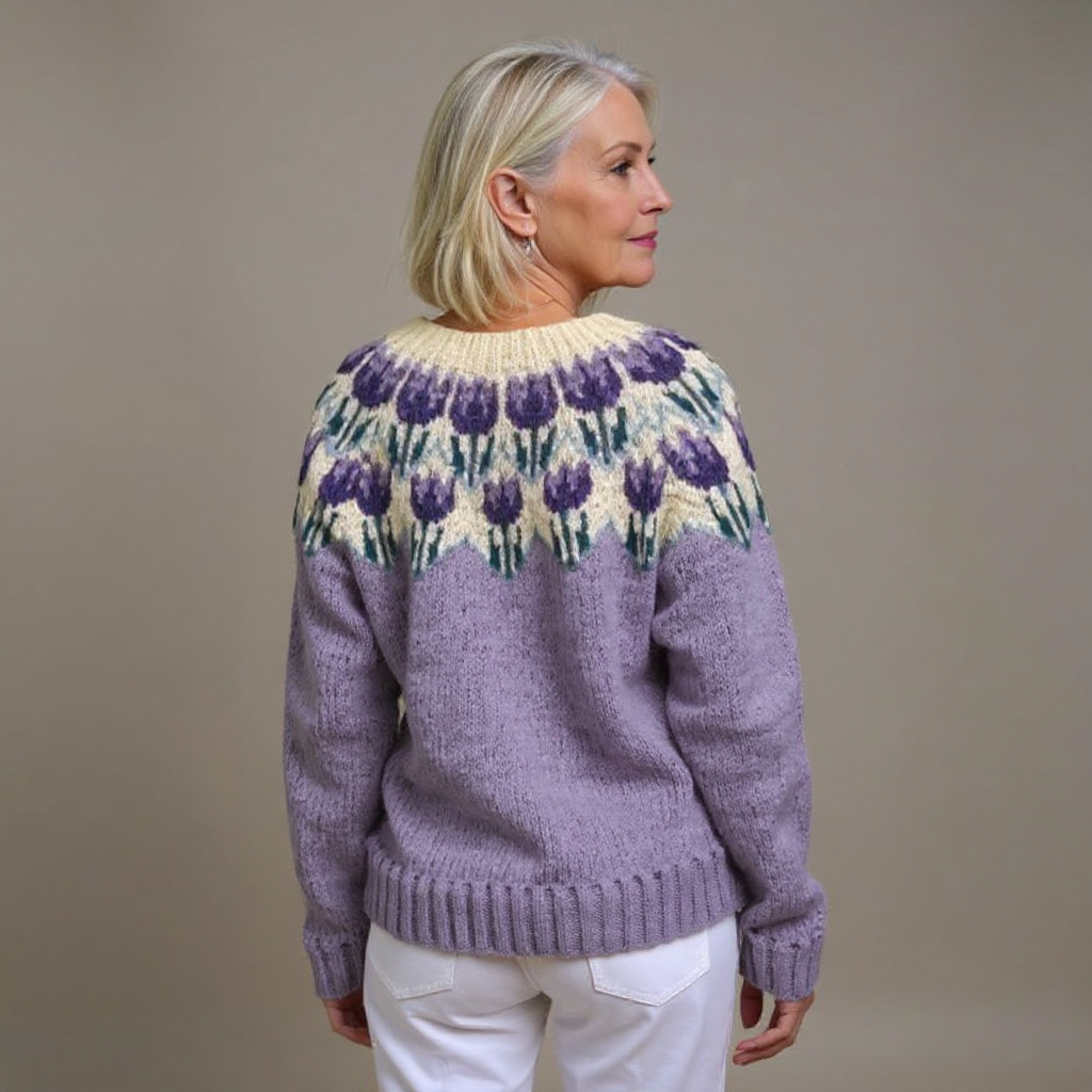 Marion Vale | Floral-Knit Button Cardigan