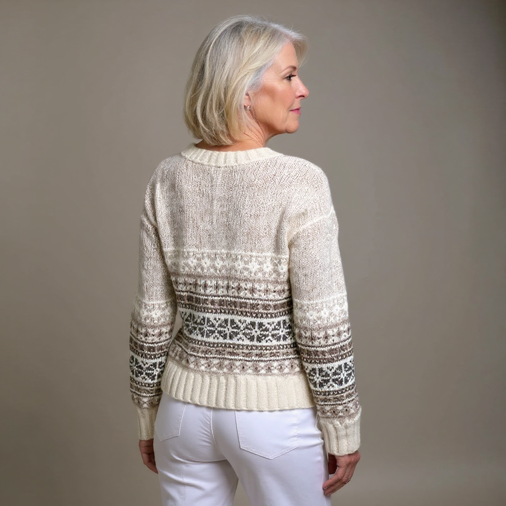 Marion Brook | Nordic-Pattern Button Cardigan