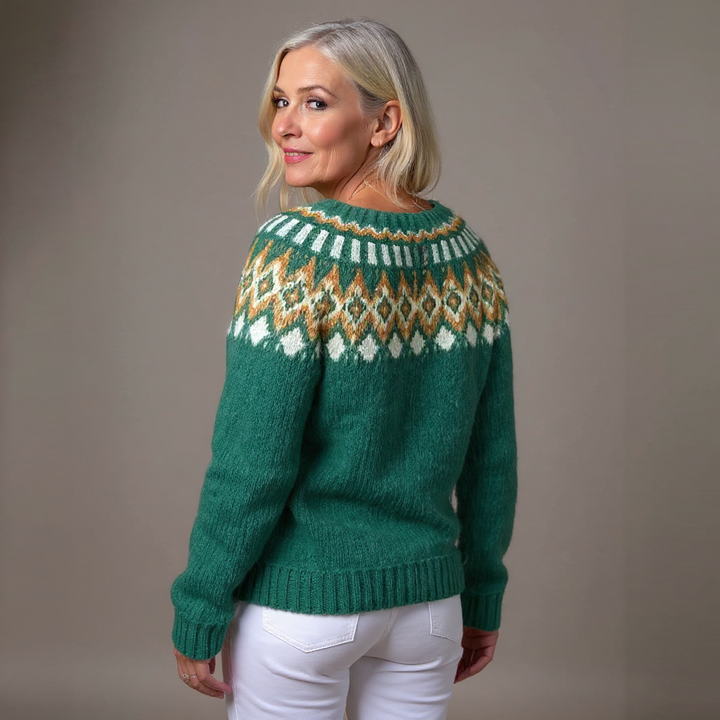Calla | Nordic-Pattern Knit Cardigan