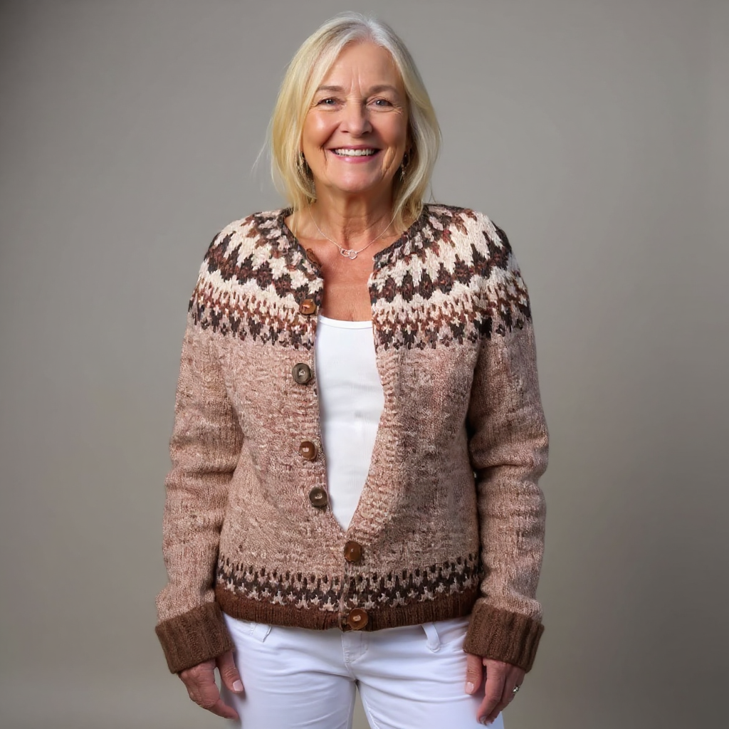 Heidi | Nordic-Inspired Patterned Cardigan